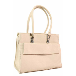 Бежова дамска чанта, здрава еко-кожа - елегантен стил за вашето ежедневие N 100020338