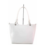 Бяла дамска чанта, здрава еко-кожа - елегантен стил за пролетта и лятото N 100020340