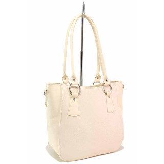 Бежова дамска чанта, здрава еко-кожа - удобство и стил за пролетта и лятото N 100020350