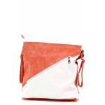 Оранжева дамска чанта, здрава еко-кожа - удобство и стил за пролетта и лятото N 100020354