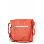 Оранжева дамска чанта, здрава еко-кожа - удобство и стил за пролетта и лятото N 100020354