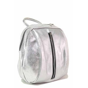 Сребриста раница, здрава еко-кожа - удобство и стил за вашето ежедневие N 100020362