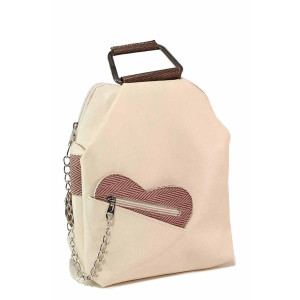 Бежова раница, здрава еко-кожа - удобство и стил за вашето ежедневие N 100020360