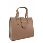 Бежова дамска чанта, здрава еко-кожа - удобство и стил за вашето ежедневие N 100020782