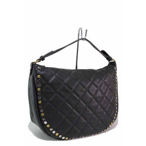 Черна дамска чанта, здрава еко-кожа - удобство и стил за вашето ежедневие N 100020787