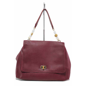Винена дамска чанта, здрава еко-кожа - удобство и стил за вашето ежедневие N 100020790