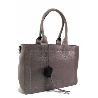 Кафява дамска чанта, здрава еко-кожа - елегантен стил за вашето ежедневие N 100020793