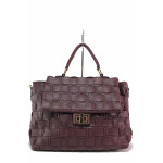 Винена дамска чанта, здрава еко-кожа - удобство и стил за вашето ежедневие N 100020796