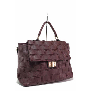 Винена дамска чанта, здрава еко-кожа - удобство и стил за вашето ежедневие N 100020796