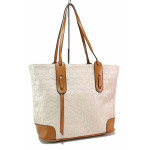 Бяла дамска чанта, здрава еко-кожа - удобство и стил за вашето ежедневие N 100020828