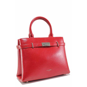 Червена дамска чанта, здрава еко-кожа - елегантен стил за вашето ежедневие N 100020798