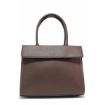 Кафява дамска чанта, здрава еко-кожа - елегантен стил за вашето ежедневие N 100020799