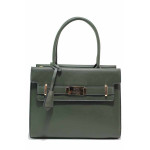 Зелена дамска чанта, здрава еко-кожа - елегантен стил за вашето ежедневие N 100020800