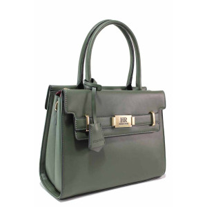 Зелена дамска чанта, здрава еко-кожа - елегантен стил за вашето ежедневие N 100020800