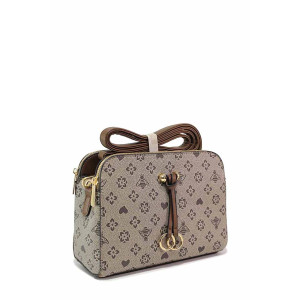 Бежова дамска чанта, здрава еко-кожа - удобство и стил за вашето ежедневие N 100020804