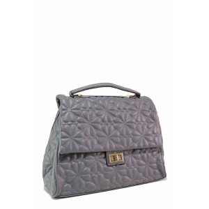 Сива дамска чанта, здрава еко-кожа - удобство и стил за вашето ежедневие N 100020809