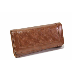 Кафява портмоне, здрава еко-кожа - удобство и стил за вашето ежедневие N 100020819