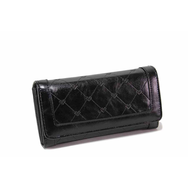 Черно портмоне, здрава еко-кожа - удобство и стил за вашето ежедневие N 100020822
