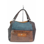 Сива дамска чанта, здрава еко-кожа - удобство и стил за вашето ежедневие N 100020851