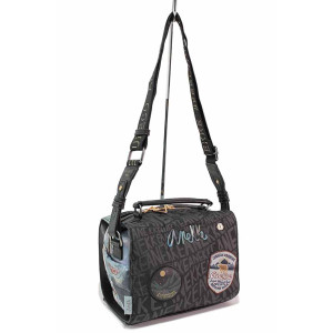 Черна дамска чанта, текстилна материя - удобство и стил за вашето ежедневие N 100020859