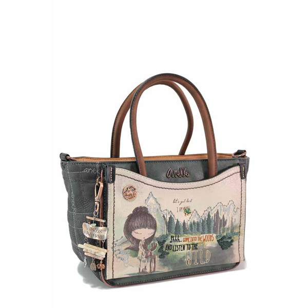 Зелена дамска чанта, здрава еко-кожа - удобство и стил за вашето ежедневие N 100021103