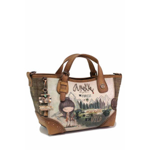 Кафява дамска чанта, здрава еко-кожа - удобство и стил за вашето ежедневие N 100021102