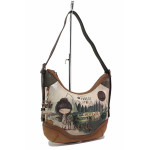 Кафява дамска чанта, здрава еко-кожа - удобство и стил за вашето ежедневие N 100021101