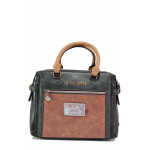 Зелена дамска чанта, здрава еко-кожа - удобство и стил за вашето ежедневие N 100021105