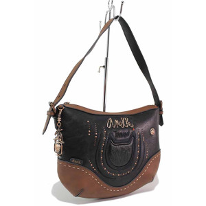 Черна дамска чанта, здрава еко-кожа - удобство и стил за вашето ежедневие N 100021109