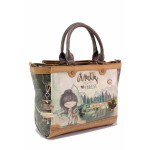Кафява дамска чанта, здрава еко-кожа - удобство и стил за вашето ежедневие N 100021107