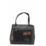 Черна дамска чанта, здрава еко-кожа - удобство и стил за есента и зимата N 100021236