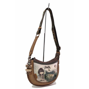 Кафява дамска чанта, здрава еко-кожа - удобство и стил за есента и зимата N 100021240