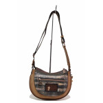 Кафява дамска чанта, здрава еко-кожа - удобство и стил за есента и зимата N 100021240