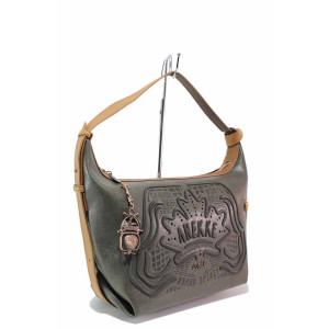 Зелена дамска чанта, здрава еко-кожа - удобство и стил за есента и зимата N 100021241