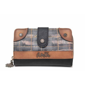 Черна портмоне, здрава еко-кожа - удобство и стил за вашето ежедневие N 100021231