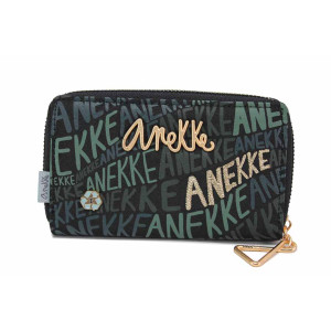 Черна портмоне, еко-кожа и текстилна материя - удобство и стил за вашето ежедневие N 100021232