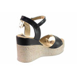 Сини дамски сандали, здрава еко-кожа - ежедневни обувки за лятото N 100020242