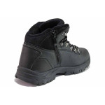 Черни юношески боти, еко-кожа и текстилна материя - ежедневни обувки за есента и зимата N 100020416