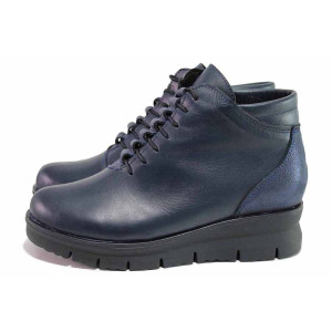 Черна анатомични дамски боти, естествена кожа - всекидневни обувки за есента и зимата N 100020566