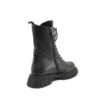 Черни дамски боти, естествена кожа - всекидневни обувки за есента и зимата N 100020666