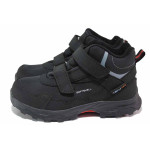 Черни юношески боти, текстилна материя - всекидневни обувки за есента и зимата N 100020869