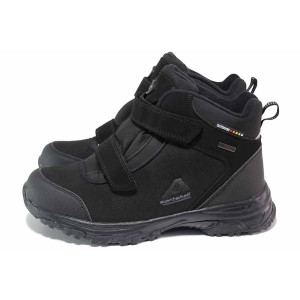 Черни юношески боти, текстилна материя - спортни обувки за есента и зимата N 100020870