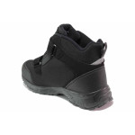 Черни юношески боти, текстилна материя - спортни обувки за есента и зимата N 100020870
