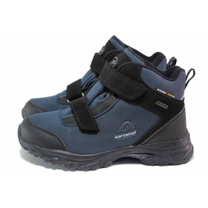 Сини юношески боти, текстилна материя - ежедневни обувки за есента и зимата N 100020871