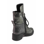 Черни дамски боти, естествена кожа - ежедневни обувки за есента и зимата N 100021187