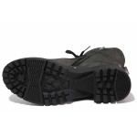 Черни дамски боти, естествена кожа - ежедневни обувки за есента и зимата N 100021187