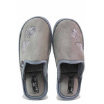 Сиви анатомични домашни чехли, текстилна материя - ежедневни обувки за есента и зимата N 100020388