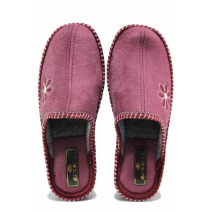 Розови домашни чехли, текстилна материя - ежедневни обувки за есента и зимата N 100020394