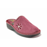 Розови домашни чехли, текстилна материя - ежедневни обувки за есента и зимата N 100020394