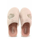Розови анатомични домашни чехли, текстилна материя - всекидневни обувки за есента и зимата N 100020456